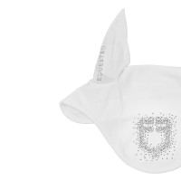 Cuffia Equestro in tessuto tecnico con logo in strass Nero