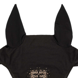 Cuffia Equestro in tessuto tecnico con logo glitterato Nero
