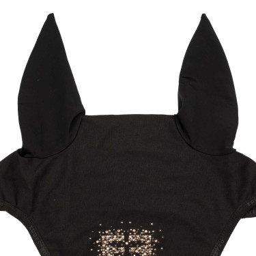 Cuffia Equestro in tessuto tecnico con logo glitterato Nero