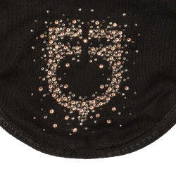 Cuffia Equestro in tessuto tecnico con logo glitterato Nero