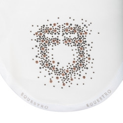 Cuffia Equestro in tessuto tecnico con logo glitterato Bianco