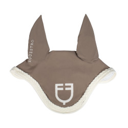 Cuffia Equestro con cordoncino intrecciato Noce / bianco antico Marrone