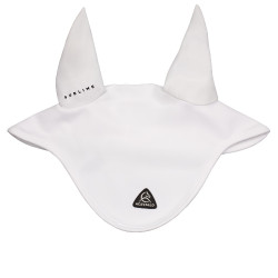 Cuffia antimosche Acavallo Sublime in Spandex con patch logo in silicone Bianco Cuffia antimosche Acavallo Sublime in Spandex con patch logo in silicone Bianco