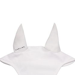 Cuffia antimosche Acavallo Sublime in Spandex con patch logo in silicone Bianco Cuffia antimosche Acavallo Sublime in Spandex con patch logo in silicone Bianco