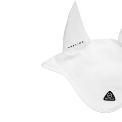 Cuffia antimosche Acavallo Sublime in Spandex con patch logo in silicone Bianco Cuffia antimosche Acavallo Sublime in Spandex con patch logo in silicone Bianco