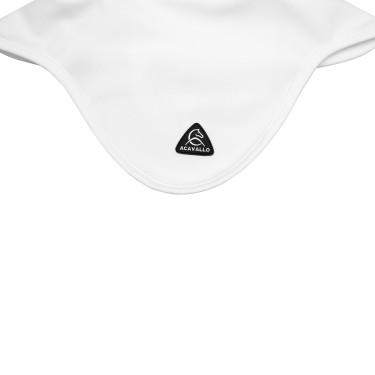 Cuffia antimosche Acavallo Sublime in Spandex con patch logo in silicone Bianco Cuffia antimosche Acavallo Sublime in Spandex con patch logo in silicone Bianco