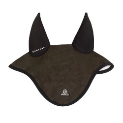 Cuffia anti-mosche Acavallo Sublime in Louvre con patch logo in silicone Marrone