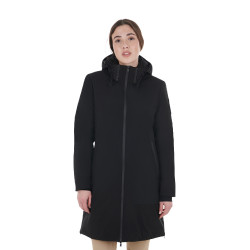 Giacca lunga da donna Equestro idrorepellente e antivento Nero