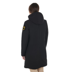 Giacca lunga da donna Equestro idrorepellente e antivento Nero