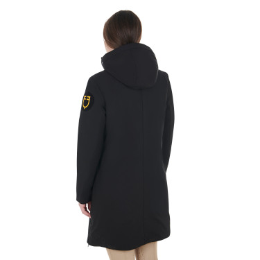 Giacca lunga da donna Equestro idrorepellente e antivento Nero