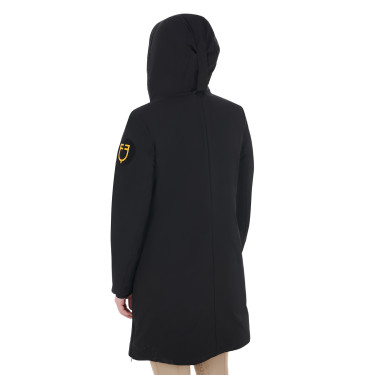 Giacca lunga da donna Equestro idrorepellente e antivento Nero
