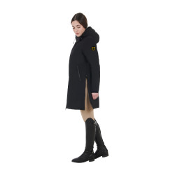 Giacca lunga da donna Equestro idrorepellente e antivento Nero
