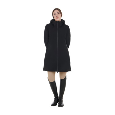 Giacca lunga da donna Equestro idrorepellente e antivento Nero