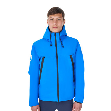 Giacca impermeabile da uomo Equestro x FISE Blu di Savoia
