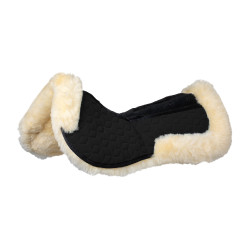 Ammortizzatore Equestro in elastan con tasche e fodera in pelle di pecora Nero / naturale