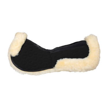 Ammortizzatore Equestro in elastan con tasche e fodera in pelle di pecora Nero / naturale