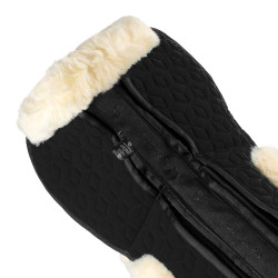 Ammortizzatore Equestro in elastan con tasche e fodera in pelle di pecora Nero / naturale