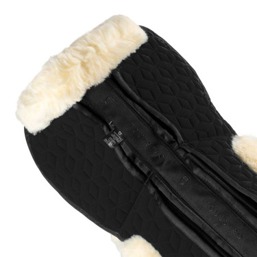 Ammortizzatore Equestro in elastan con tasche e fodera in pelle di pecora Nero / naturale