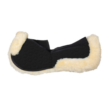 Ammortizzatore Equestro in elastan con tasche e fodera in pelle di pecora Nero / naturale