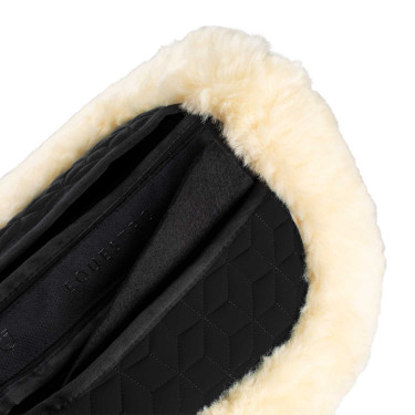 Ammortizzatore Equestro in elastan con tasche e fodera in pelle di pecora Nero / naturale