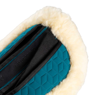 Ammortizzatore Equestro in elastan con tasche e fodera in pelle di pecora Petrolio / naturale Blu