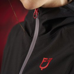 Giacca lunga impermeabile da donna Equestro Ridertechnology Nero