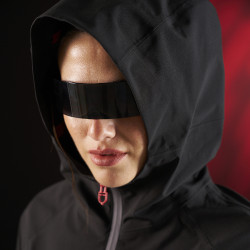 Giacca lunga impermeabile da donna Equestro Ridertechnology Nero