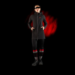 Giacca lunga impermeabile da donna Equestro Ridertechnology Nero