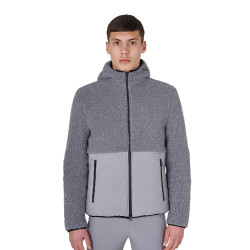 Giacca impermeabile da uomo con inserti in tessuto Teddy Equestro Grigio ghiacciato