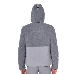 Giacca impermeabile da uomo con inserti in tessuto Teddy Equestro Grigio ghiacciato