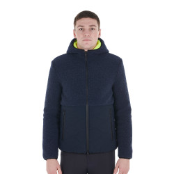 Giacca impermeabile da uomo con inserti in tessuto Teddy Equestro Blazer marine Blu marino