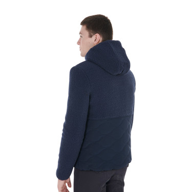 Giacca impermeabile da uomo con inserti in tessuto Teddy Equestro Blazer marine Blu marino