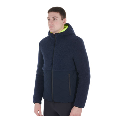 Giacca impermeabile da uomo con inserti in tessuto Teddy Equestro Blazer marine Blu marino