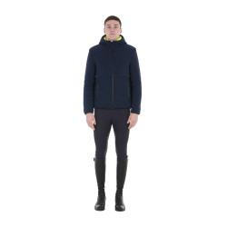 Giacca impermeabile da uomo con inserti in tessuto Teddy Equestro Blazer marine Blu marino
