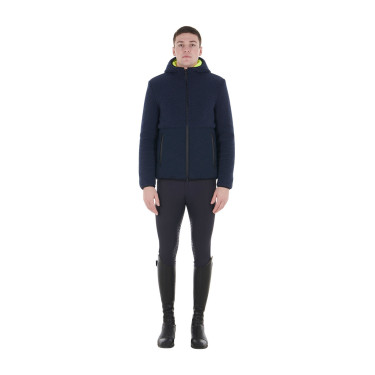 Giacca impermeabile da uomo con inserti in tessuto Teddy Equestro Blazer marine Blu marino