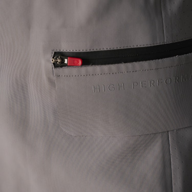 Giacca da concorso uomo Equestro Ridertechnology con cuciture termosaldate Uccello beffardo Grigio