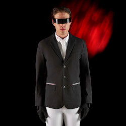 Giacca da concorso uomo Equestro Ridertechnology con cuciture termosaldate Nero Giacca da concorso uomo Equestro Ridertechnology con cuciture termosaldate Nero