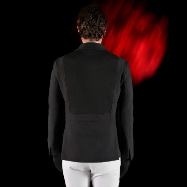 Giacca da concorso uomo Equestro Ridertechnology con cuciture termosaldate Nero Giacca da concorso uomo Equestro Ridertechnology con cuciture termosaldate Nero