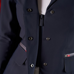 Giacca da concorso da donna Equestro Ridertechnology con cuciture termosaldate Marina Blu marino