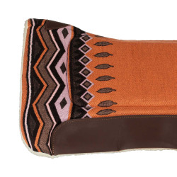 Sottosella western con inserti in pelle e imbottitura in lana sintetica Pool's Arancione / marrone