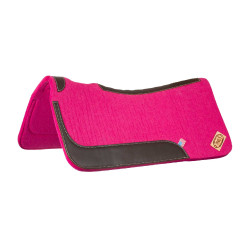 Sottosella western in feltro con inserti in cuoio 32"x32" Pool's Fucsia Rosa Sottosella western in feltro con inserti in cuoio 32"x32" Pool's Fucsia Rosa