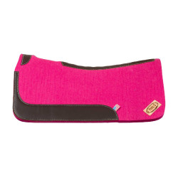 Sottosella western in feltro con inserti in cuoio 32"x32" Pool's Fucsia Rosa Sottosella western in feltro con inserti in cuoio 32"x32" Pool's Fucsia Rosa