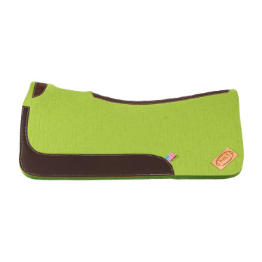 Sottosella western in feltro con inserti in cuoio 32"x32" Pool's Limone Giallo