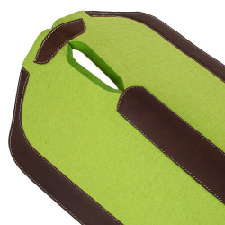 Sottosella western in feltro con inserti in cuoio 32"x32" Pool's Limone Giallo