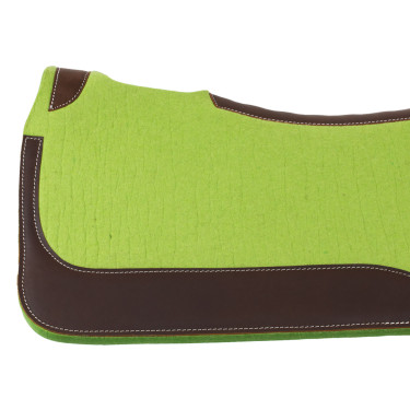 Sottosella western in feltro con inserti in cuoio 32"x32" Pool's Limone Giallo