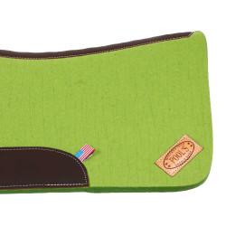 Sottosella western in feltro con inserti in cuoio 32"x32" Pool's Limone Giallo