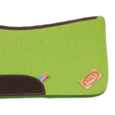 Sottosella western in feltro con inserti in cuoio 32"x32" Pool's Limone Giallo