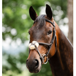 Briglia Grackle a forma di 8 Horseware con capezzina incrociata Marrone Briglia Grackle a forma di 8 Horseware con capezzina incrociata Marrone