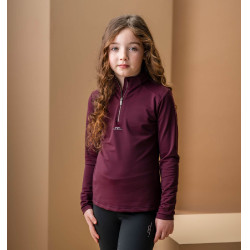 Maglietta anti-UV Horseware Sifia a maniche lunghe per bambini Primatova Viola
