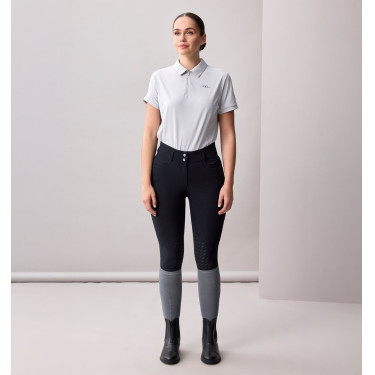Pantaloni da equitazione donna a vita alta Horseware Allora Alessandro Albanese con grip al ginocchio Nero